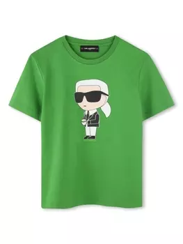 Karl Lagerfeld Kids футболка Ikonik Karl, зеленый