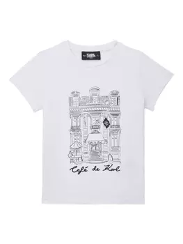 Karl Lagerfeld Kids футболка Karl Caf, белый