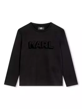Karl Lagerfeld Kids футболка с длинными рукавами, черный