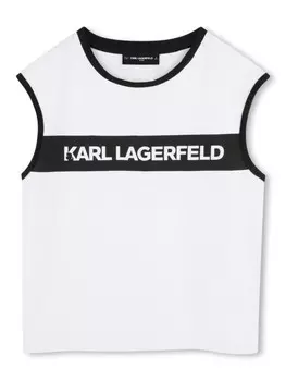 Karl Lagerfeld Kids футболка с логотипом, белый
