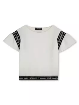 Karl Lagerfeld Kids футболка с логотипом, белый