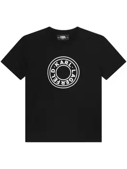 Karl Lagerfeld Kids футболка с логотипом, черный