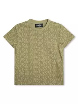 Karl Lagerfeld Kids футболка с логотипом, зеленый