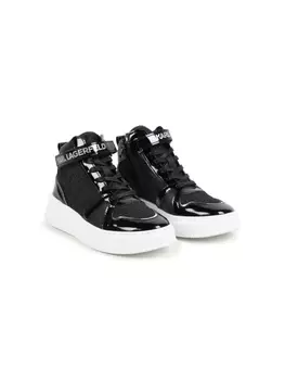 Karl Lagerfeld Kids кожаные ботинки, черный