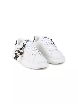 Karl Lagerfeld Kids кожаные кеды, белый