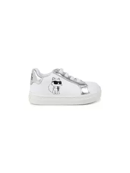 Karl Lagerfeld Kids кроссовки Ikonik Karl-cat из кожи, белый