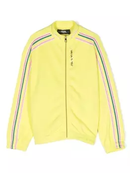Karl Lagerfeld Kids куртка на молнии с логотипом, желтый
