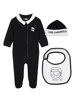 Karl Lagerfeld Kids пижама с карманами, черный