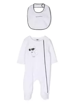 Karl Lagerfeld Kids пижама с принтом Choupette, белый