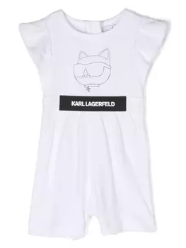 Karl Lagerfeld Kids пижама с принтом Choupette, белый