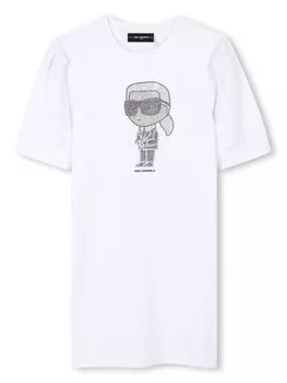 Karl Lagerfeld Kids платье Ikonik, белый