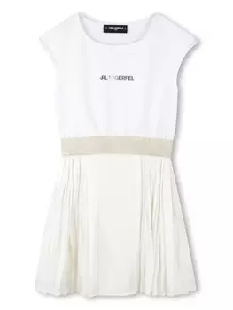 Karl Lagerfeld Kids платье с логотипом, белый