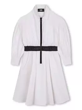 Karl Lagerfeld Kids платье с объемными рукавами и логотипом