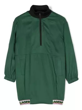 Karl Lagerfeld Kids платье с воротником-стойкой, зеленый