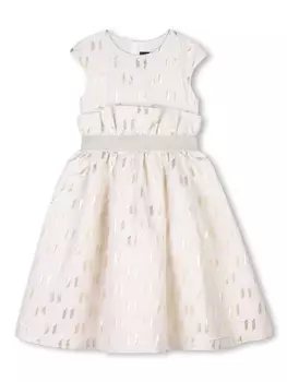 Karl Lagerfeld Kids платье с вышивкой, нейтральный цвет