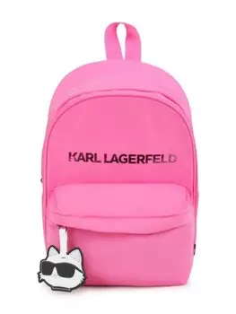 Karl Lagerfeld Kids рюкзак из канваса с логотипом, розовый