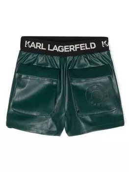 Karl Lagerfeld Kids шорты с логотипом, зеленый