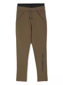 Karl Lagerfeld Kids спортивные брюки с эластичным поясом и логотипом, зеленый