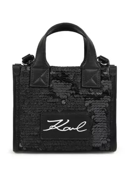 Karl Lagerfeld Kids сумка на плечо с пайетками, черный