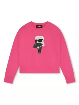 Karl Lagerfeld Kids толстовка Ikonik Karl, розовый