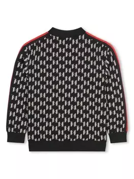 Karl Lagerfeld Kids толстовка из джерси с монограммой, черный