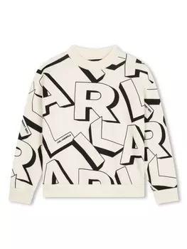 Karl Lagerfeld Kids толстовка с логотипом, белый