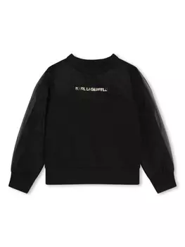 Karl Lagerfeld Kids толстовка с логотипом, черный