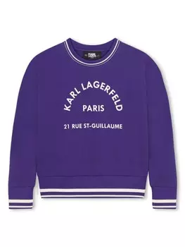 Karl Lagerfeld Kids толстовка с логотипом, фиолетовый