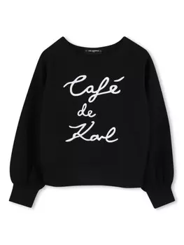 Karl Lagerfeld Kids толстовка с принтом, черный