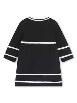 Karl Lagerfeld Kids трикотажное платье с вышитым логотипом, черный