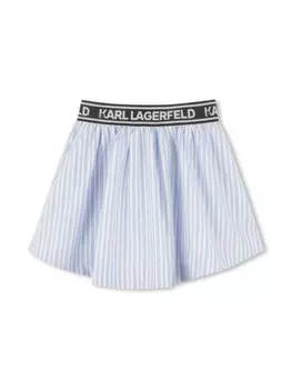 Karl Lagerfeld Kids юбка в полоску, белый