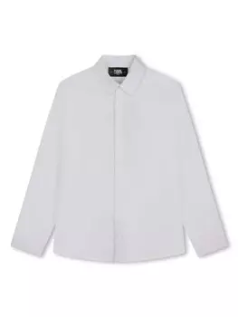 Karl Lagerfeld Kids жаккардовая рубашка, белый