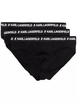 Karl Lagerfeld комплект из трех боксеров с логотипом, черный