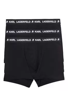 Karl Lagerfeld комплект из трех боксеров с логотипом, черный