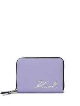 Karl Lagerfeld кошелек Signature с круговой молнией, фиолетовый