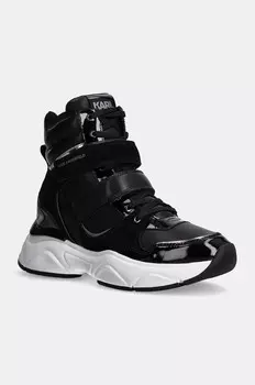 Karl Lagerfeld Кожаные кроссовки KOMET WEDGE, черный