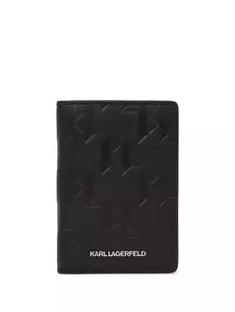 Karl Lagerfeld кожаный картхолдер K/Loom, черный