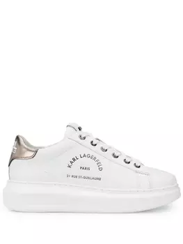 Кроссовки Karl Lagerfeld Rue St-Guillaume Kapri, белый/серебристый