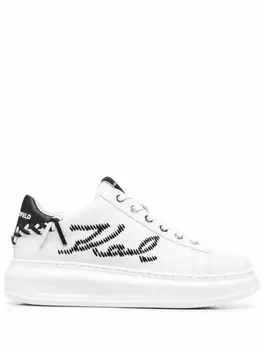 Кроссовки Karl Lagerfeld With Embroidered Logo, белый/черный
