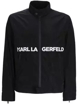Karl Lagerfeld куртка на молнии с логотипом, черный