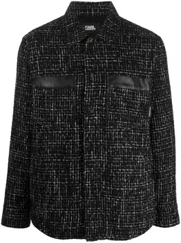 Karl Lagerfeld куртка-рубашка из ткани букле, черный