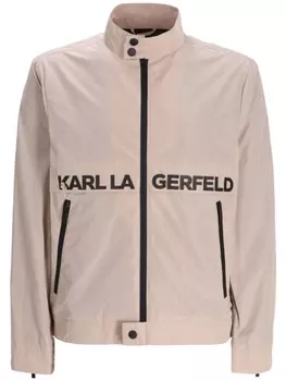 Karl Lagerfeld легкая куртка с логотипом, нейтральный цвет
