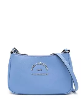 Karl Lagerfeld logo-lettering crossbody bag, синий