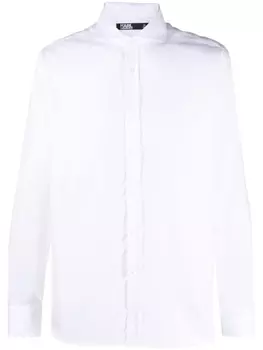 Karl Lagerfeld long-sleeve cotton shirt, белый
