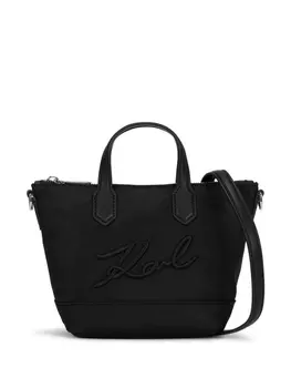 Karl Lagerfeld маленькая сумка-тоут K/Signature с логотипом, черный