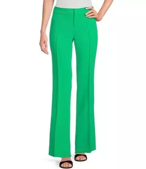 KARL LAGERFELD PARIS Широкие брюки с высокой талией и плоской передней частью, зеленый