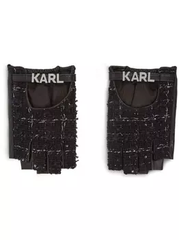 Karl Lagerfeld перчатки-митенки K/Essential, черный