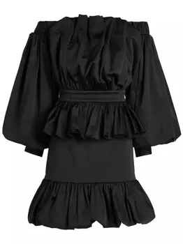 Karl Lagerfeld платье мини Huns Pick с оборками, черный