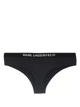 Karl Lagerfeld плавки бикини с логотипом, черный