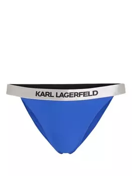 Karl Lagerfeld плавки бикини с логотипом, синий